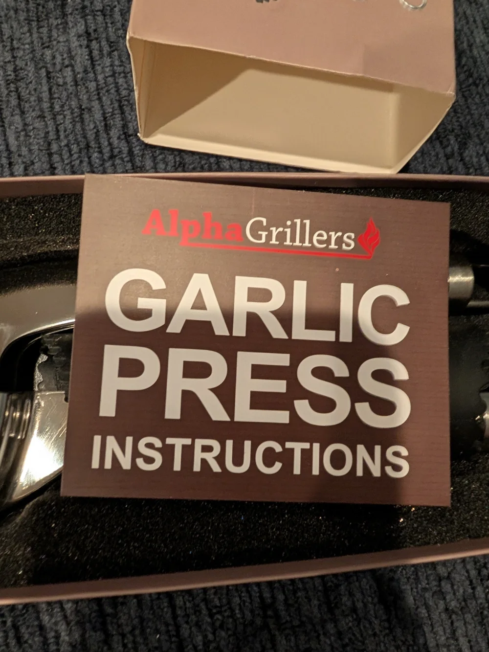 Alpha Grillers Garlic Press & Peeler Set Stainless Steel Mincer Crusher Silicone